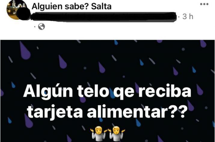 La publicación que causó polémica en Facebook.