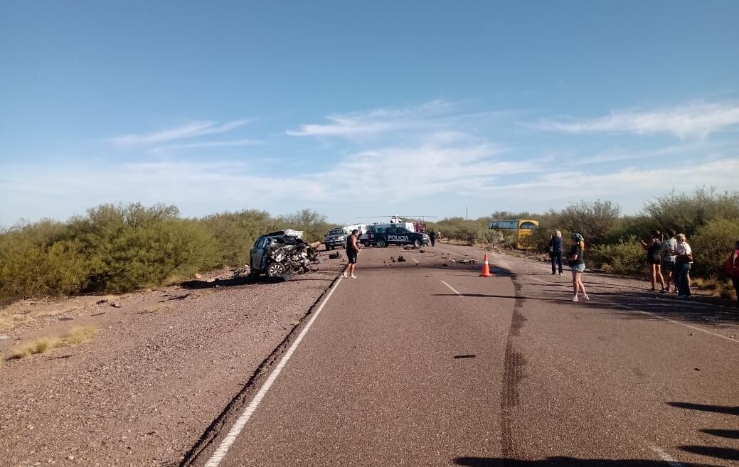 Choque fatal en Santa Rosa. | Foto: Prensa Ministerio de Seguridad