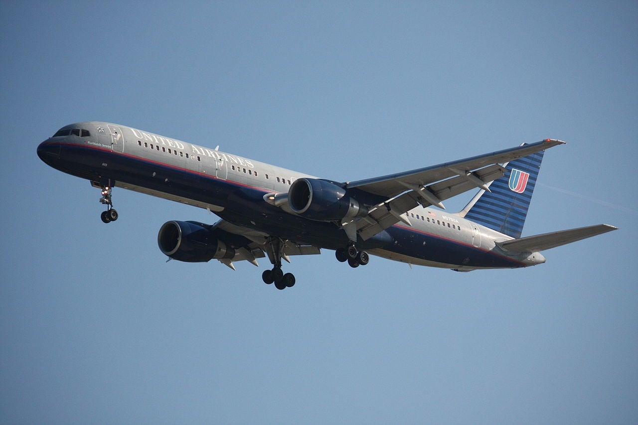 Un Boeing 757-200 de United Airlines, similar al que se estrelló en Pensilvania el 11 de septiembre de 2001. / Web 