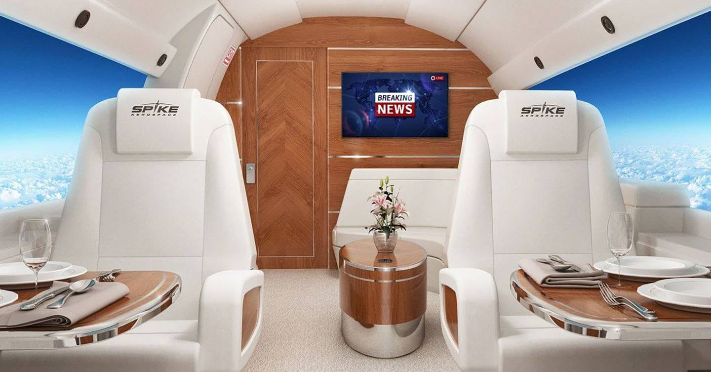 Lujo y velocidad: el nuevo avión supersónico pretende viajar entre Londres y Nueva York en una hora y media.