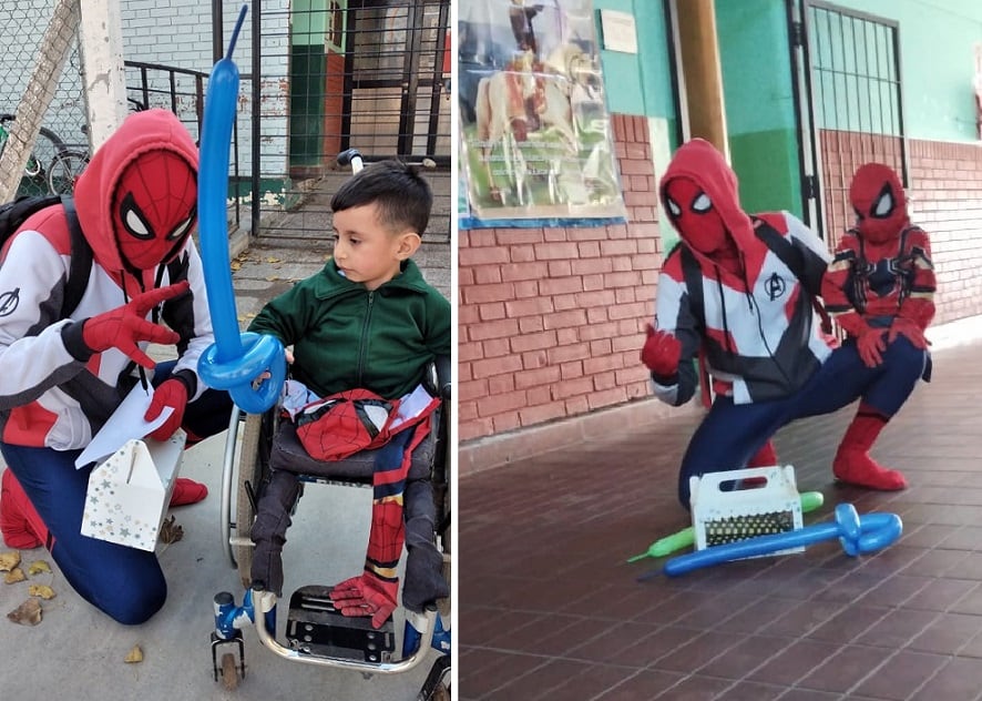 Alejandro viajó a La Paz y sorprendió a Agus en el colegio. No lo podía creer. Foto: Gentileza