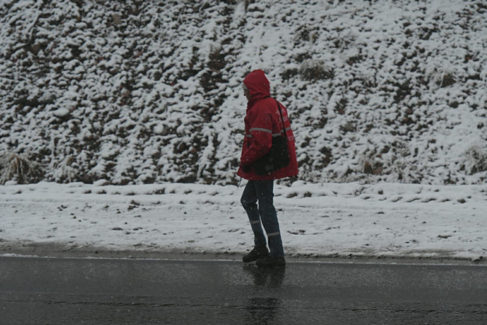 Nevó en el llano tras 5 años. Ignacio Blanco / Los Andes