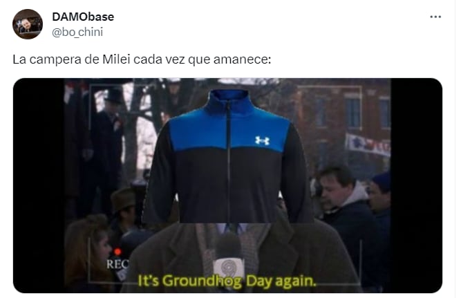 Los memes por la campera de Javier Milei - X