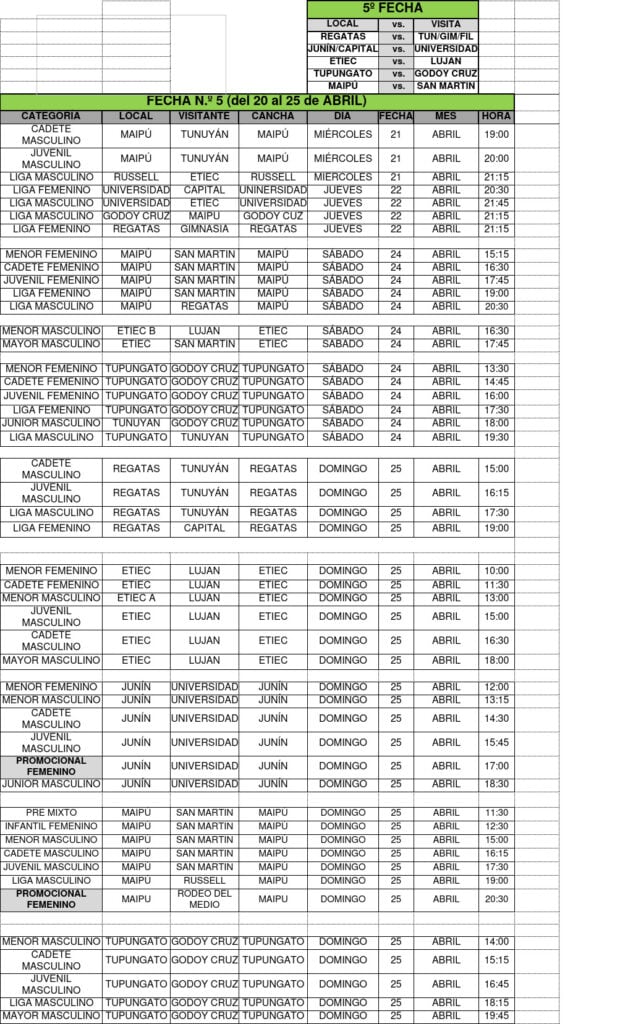 La quinta fecha del torneo Apertura de handball. /Gentileza Amebal