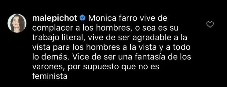 Pichot criticó los dichos de Farro