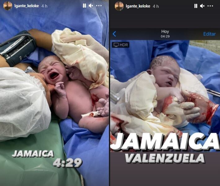 Nació Jamaica, la hija de L-Gante