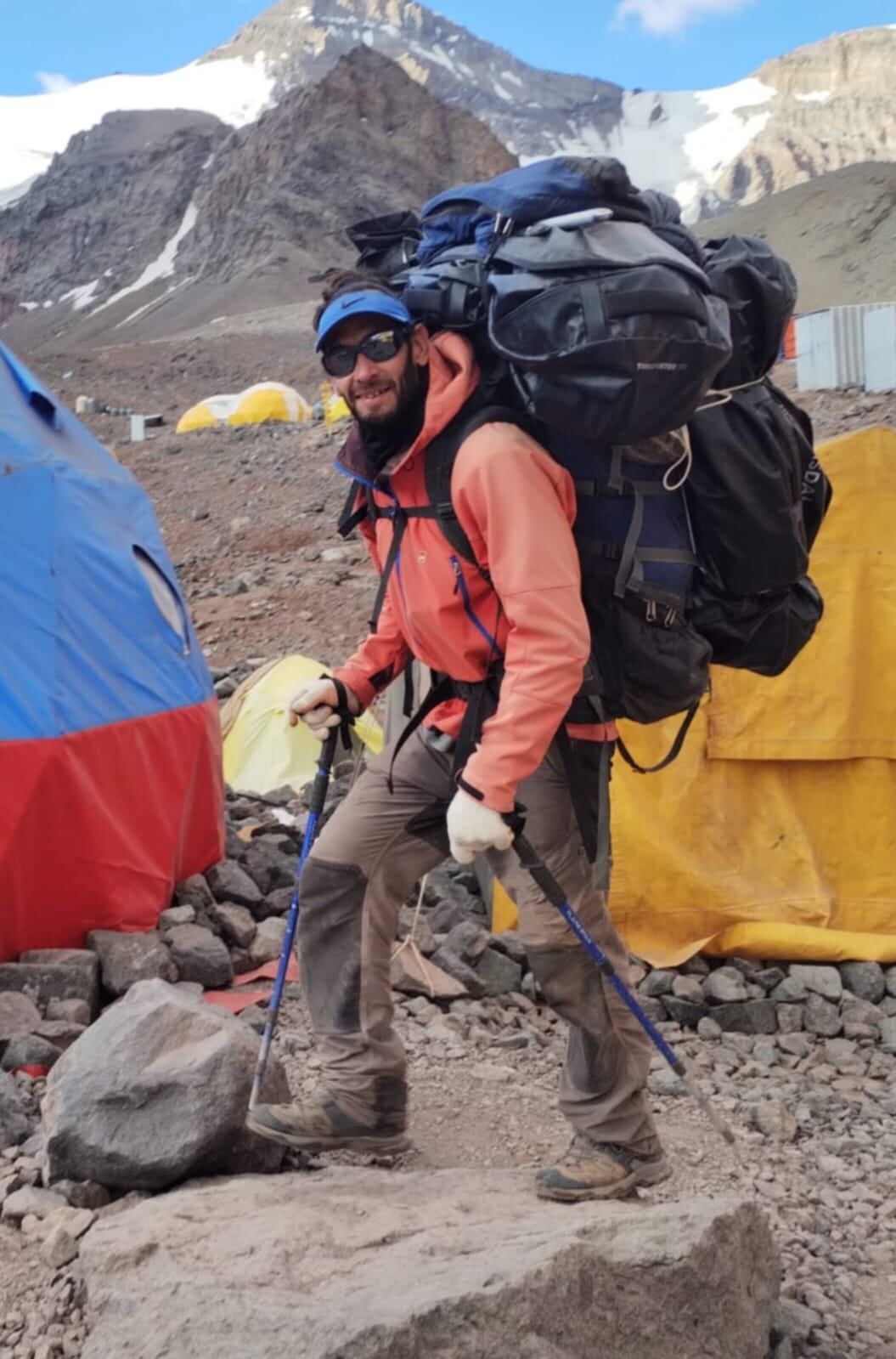 Matías Sergo, porteador del Aconcagua.