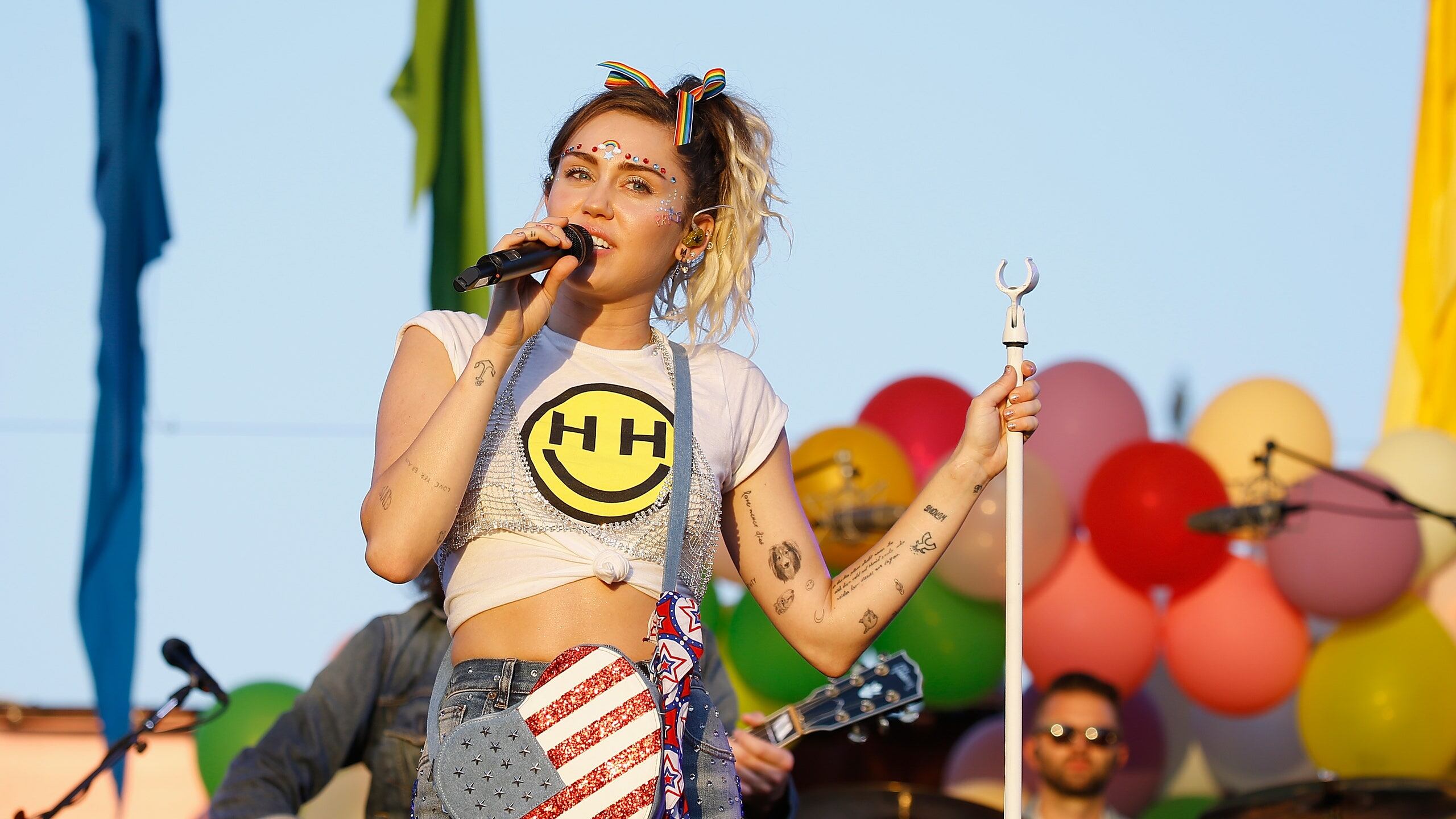 Miley en una presentación para su fundación Happy Hippie.