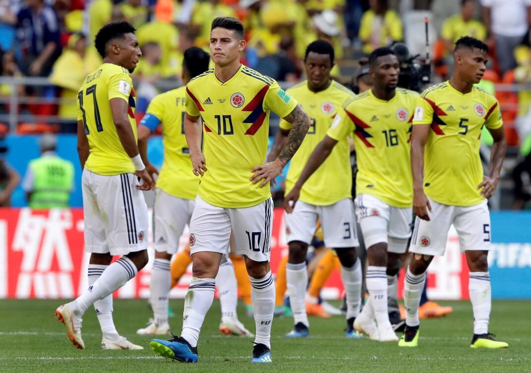 James Rodríguez con su Selección. (AP)