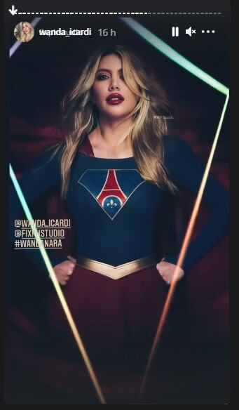 Wanda Nara es la Supergirl del PSG