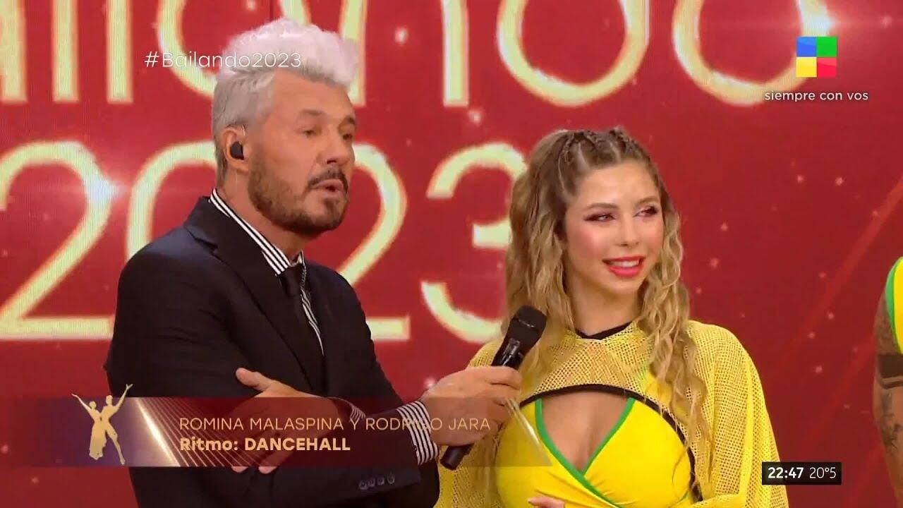 Romina Malaspina en la pista del Bailando