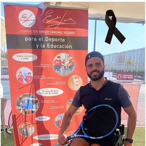 Pelayo Novo se adaptó a su nueva vida y se dedicó a la práctica de tenis adaptado.