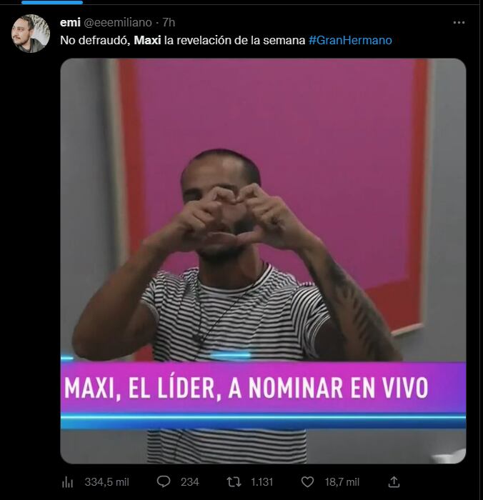 Maxi dejó en placa a Thiago y se convirtió en un nuevo favorito para el afuera