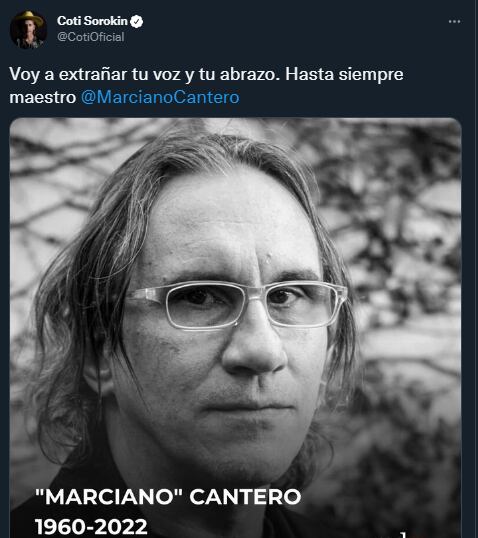 El tuit de Coti Sorokin