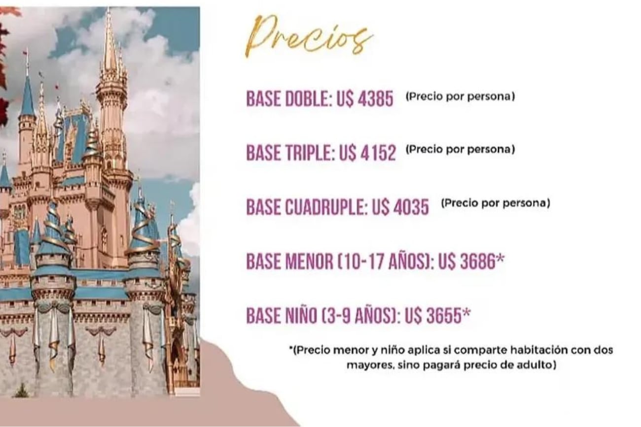 Stephanie Demner ofreció viajes a Disney y generó polémica por sus precios. 

Foto: Ciudad Magazine