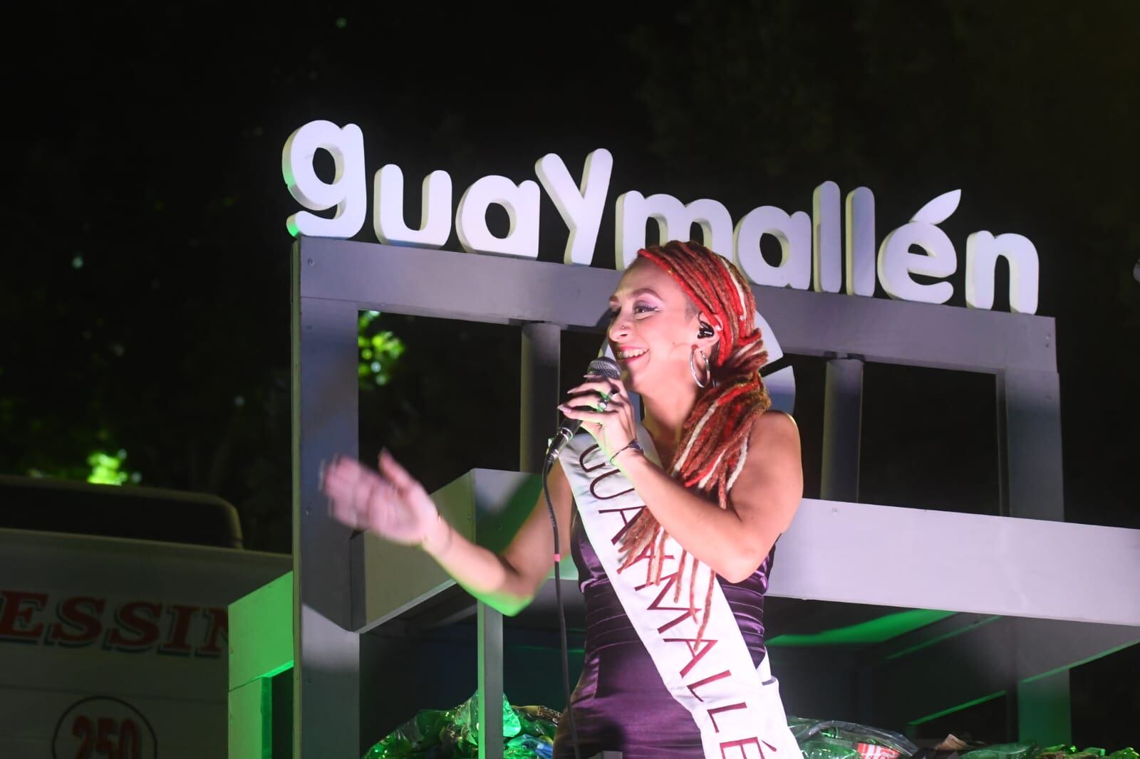 La representante de Guaymallén fue la única en desfilar sin corona. Foto: José Gutiérrez / Los Andes