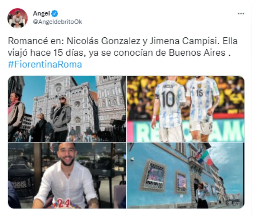 Según Ángel de Brito, Nico González sería la nueva pareja de Jimena Campisi.