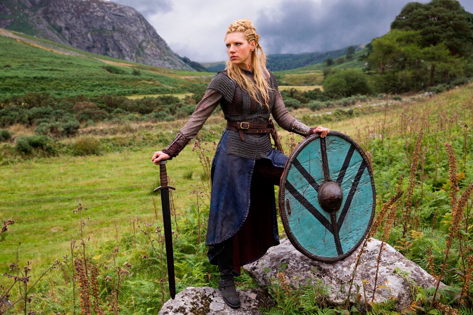 Lagertha es conocida en la historia como La gran escudera