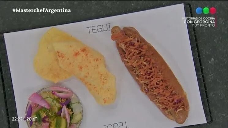 El pancho de "Tegui" que los participantes debían recrear.