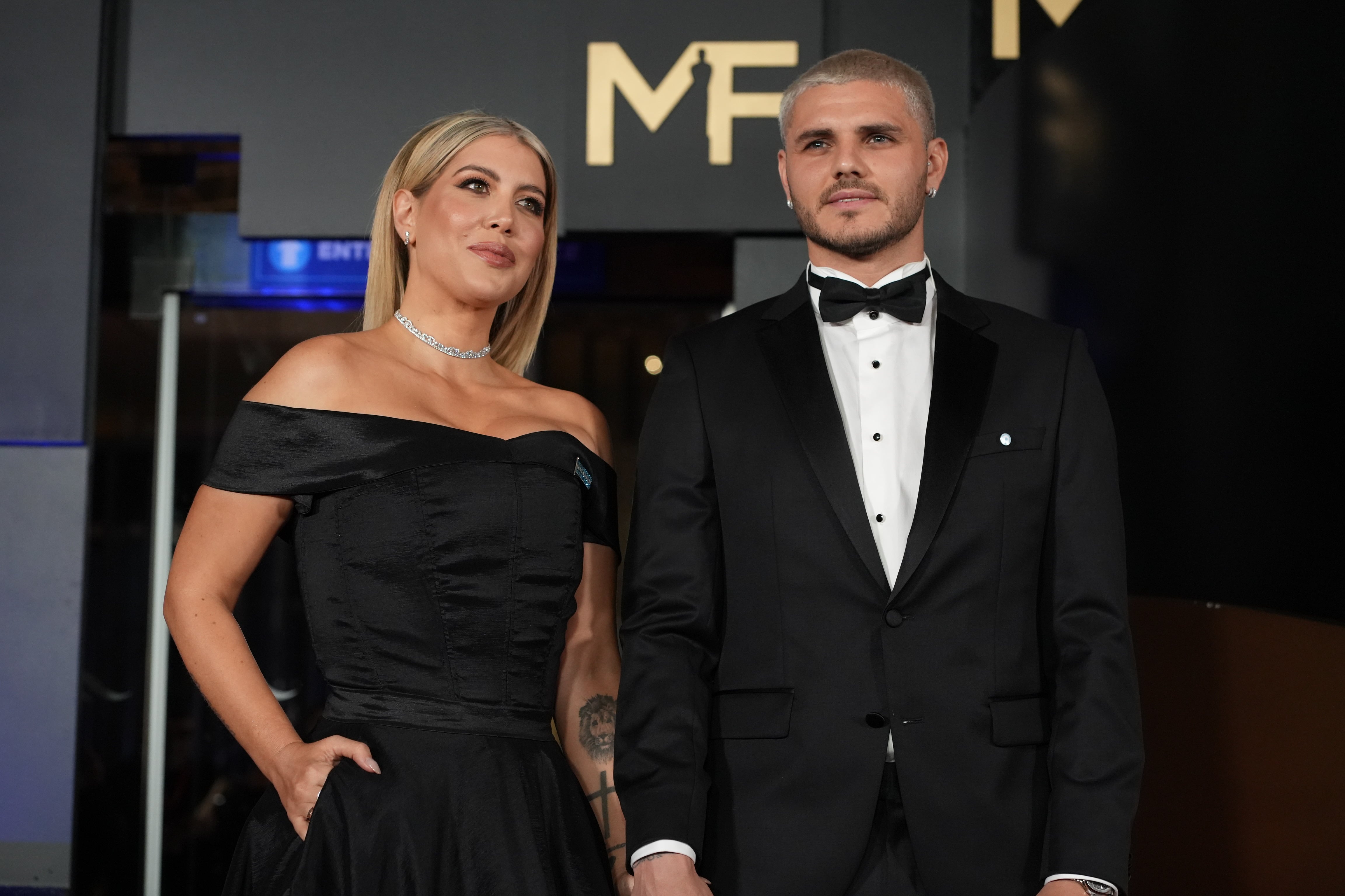 Wanda Nara y Mauro Icardi en los Martín Fierro 2023. (Gentileza Premios Martín Fierro)