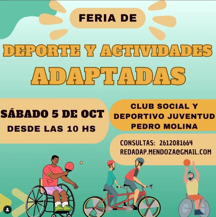 Deportes y arte para personas con discapacidad en Mendoza: 7 propuestas y una feria para conocer más. Foto: Instagram @redadap-mendoza