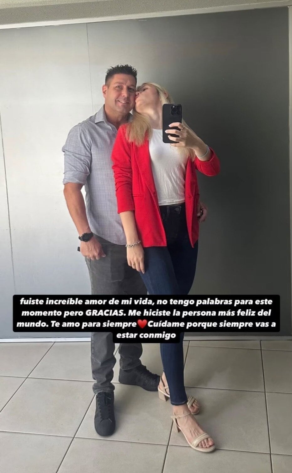 La despedida de la novia de uno de los pilotos: "Me hiciste la persona más feliz del mundo". Captura: redes