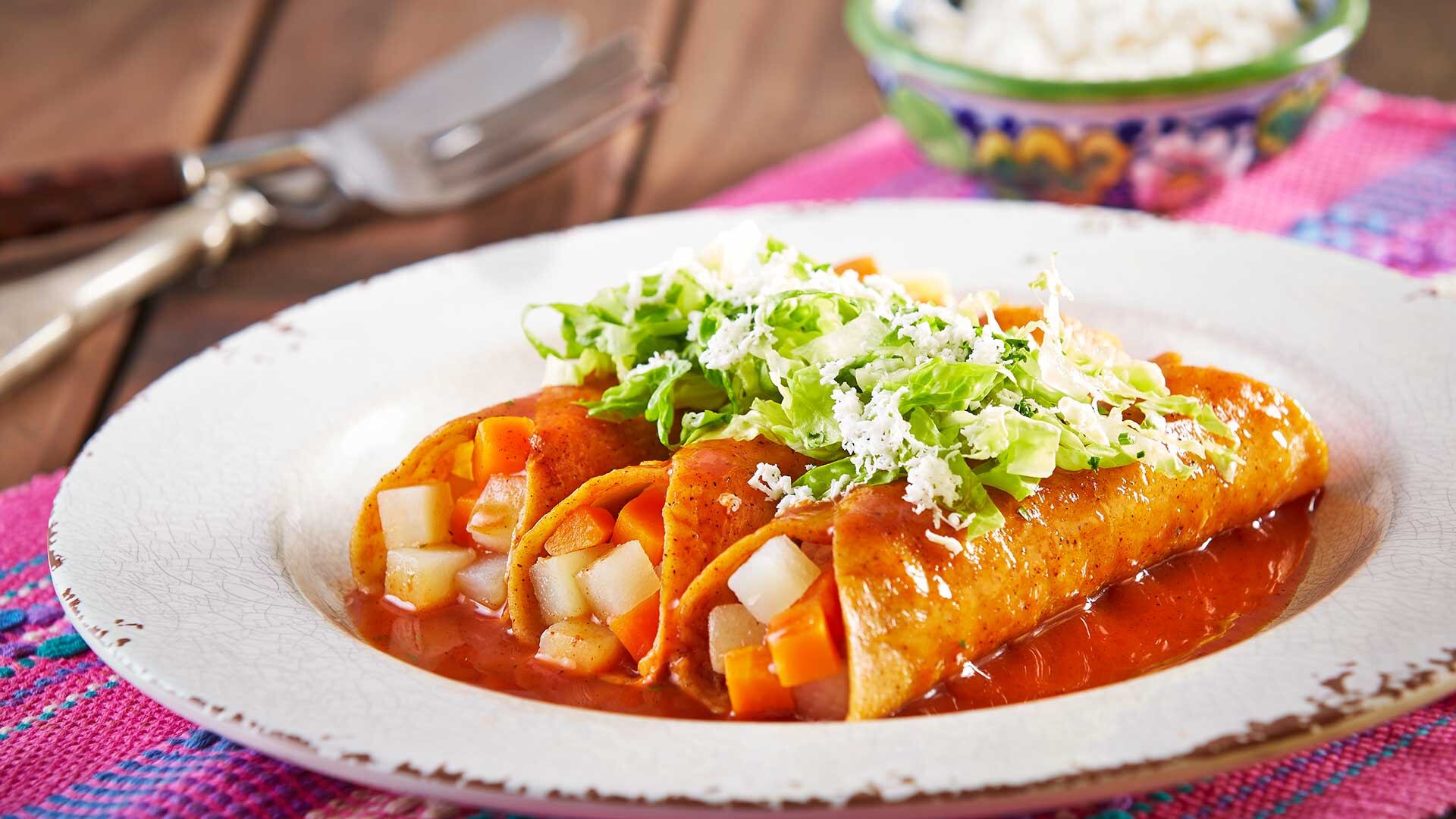 Si te gusta el picante, las enchiladas son el platillo perfecto.