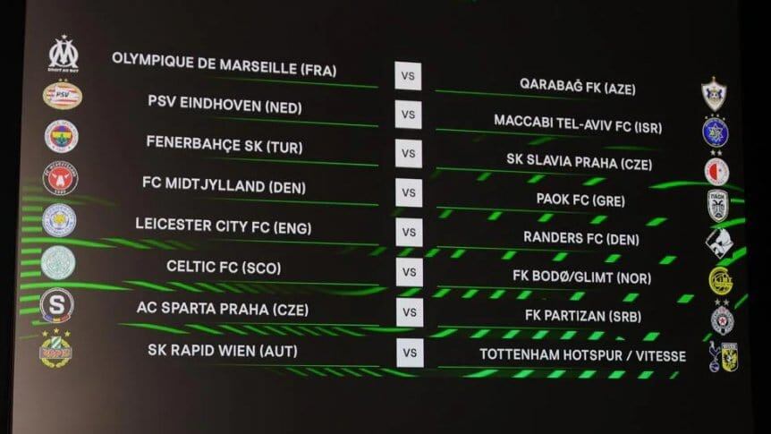 Los cruces de 16avos. de la Conference League