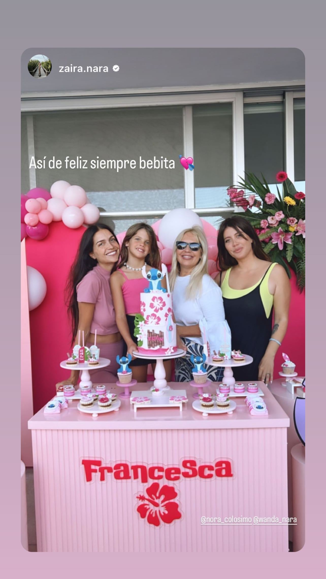 Wanda Nara le organizó una megafiesta a su hija Francesca por su cumpleaños.