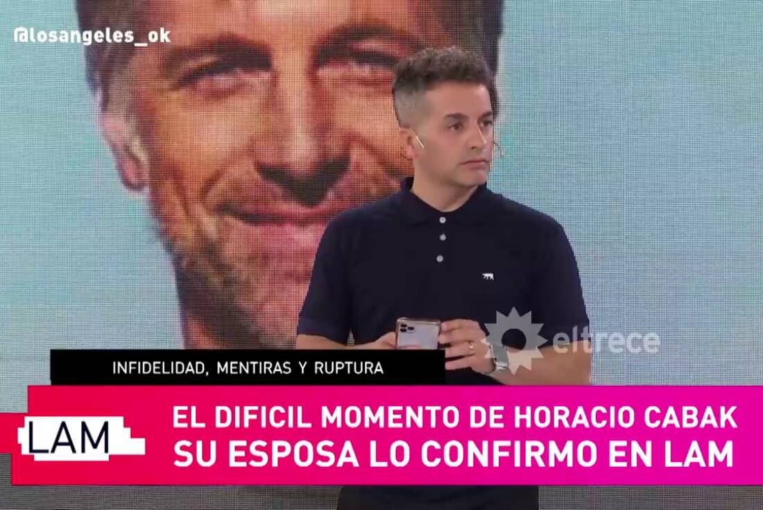 Ángel de Brito mostró un chat con la esposa de Cabak (captura TV).