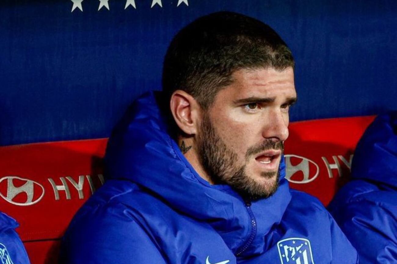 Rodrigo de Paul en el banco del Atlético de Madrid