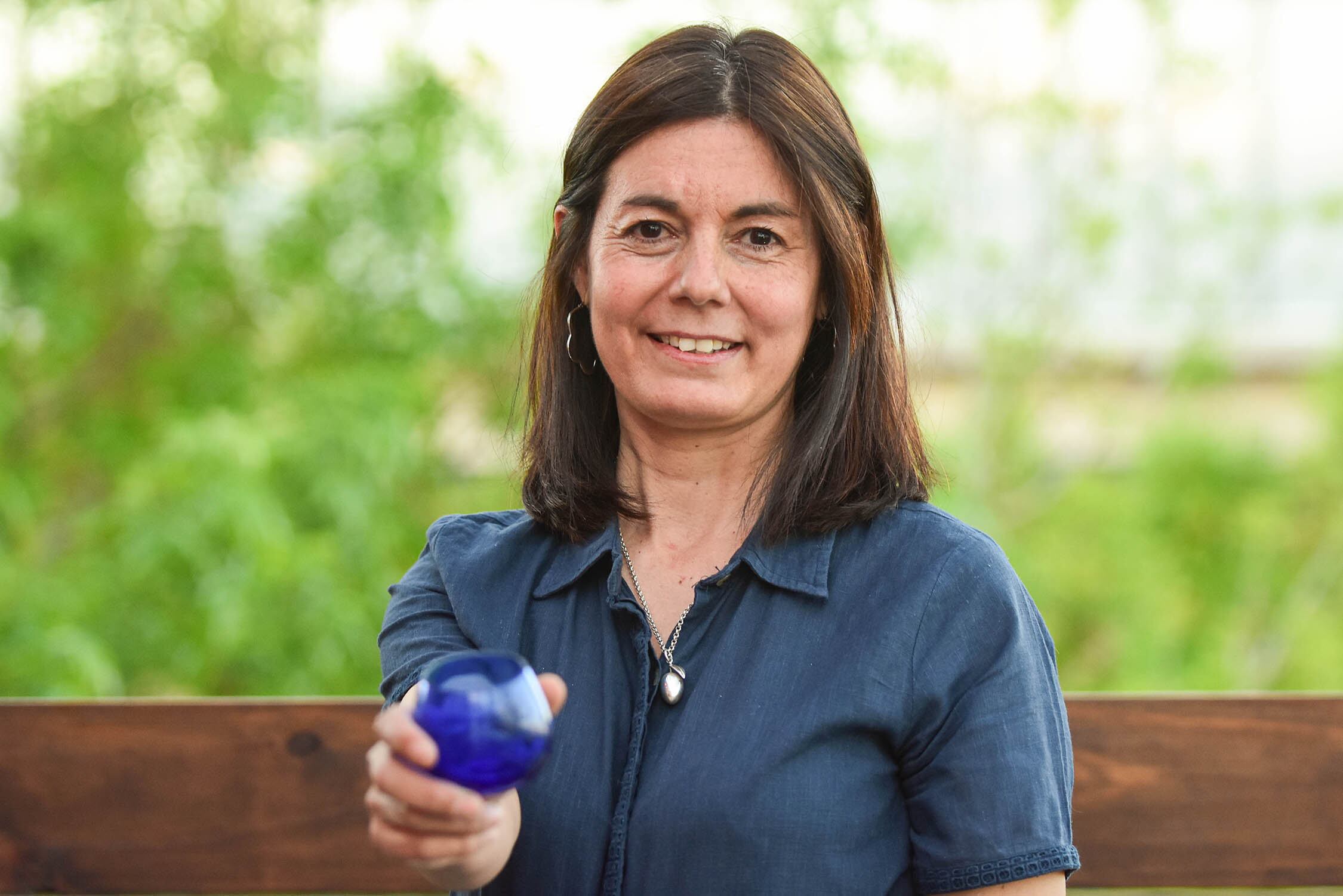 La sommelier de Lecumberri, María Lourdes Toujas.