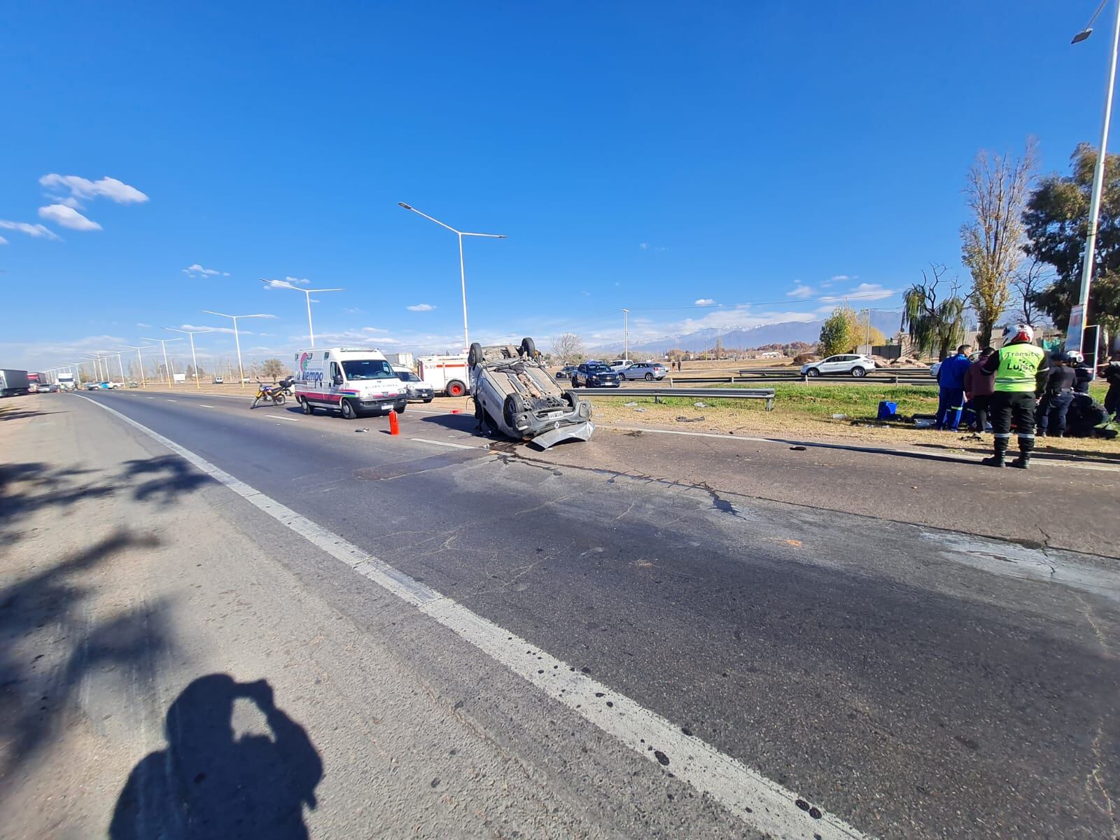 Grave accidente en el Acceso Sur.