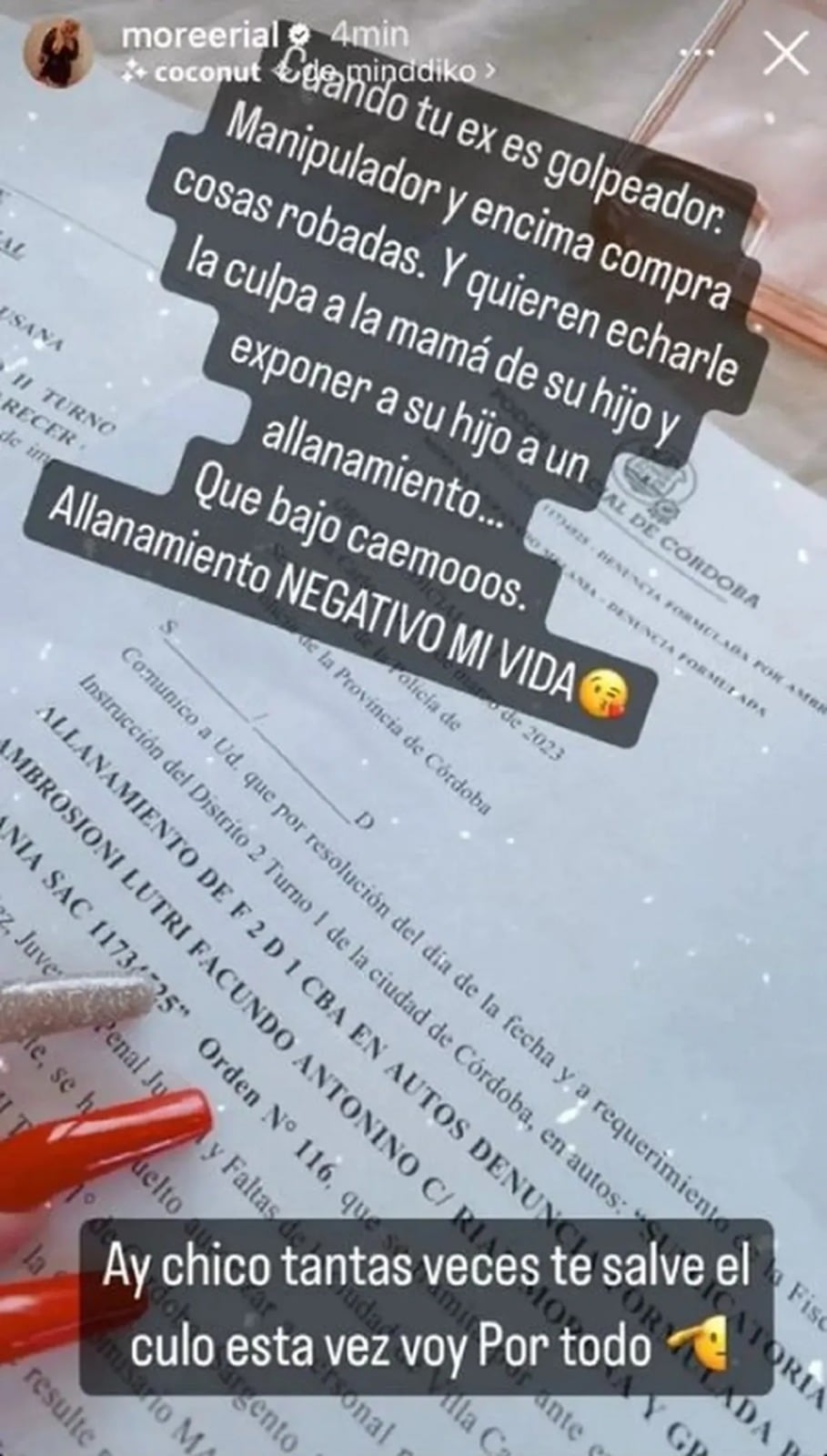 Morena Rial y su ex, Facundo Ambrosioni, enfrentados.