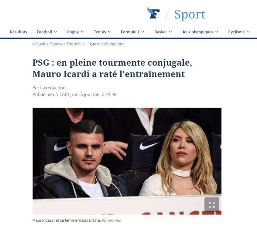 La pelea entre Wanda Nara y Mauro Icardo repercutió hasta en la prensa japonesa.