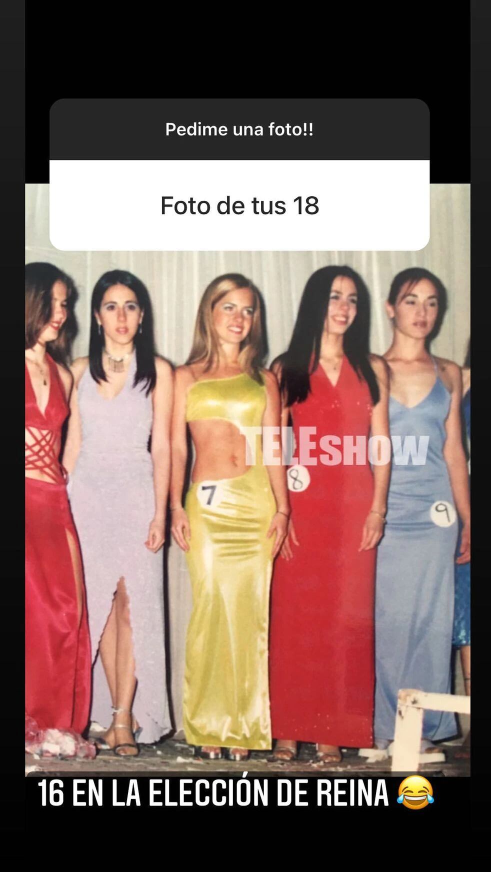 La panelista mostró una foto a sus 18 años