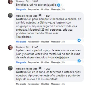 Usuarios mendocinos y sanjuaninos se cruzaron por la sede del partido Argentina-Brasil.