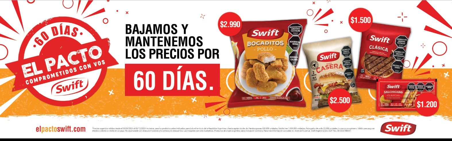 La marca Swift asegura a sus clientes mantener los precios por 60 días.