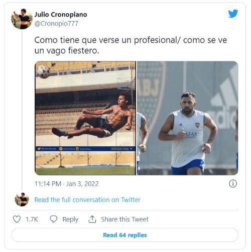 Wanchope Ábila con kilitos demás.