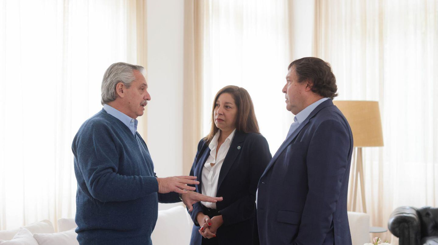 Alberto Fernández evitó referirse al conflicto mapuche durante el acto en Río Negro. Foto: Presidencia