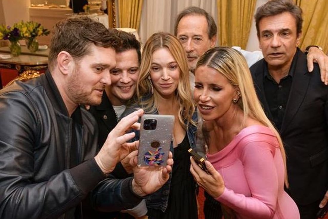 Michel Bublé estuvo presente en el reencuentro y tuvo la gentileza de sacar algunas fotos también. (Prensa)