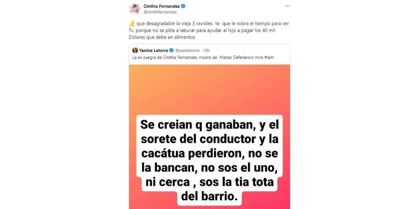 La modelo expresó su enojo contra su exsuegra.