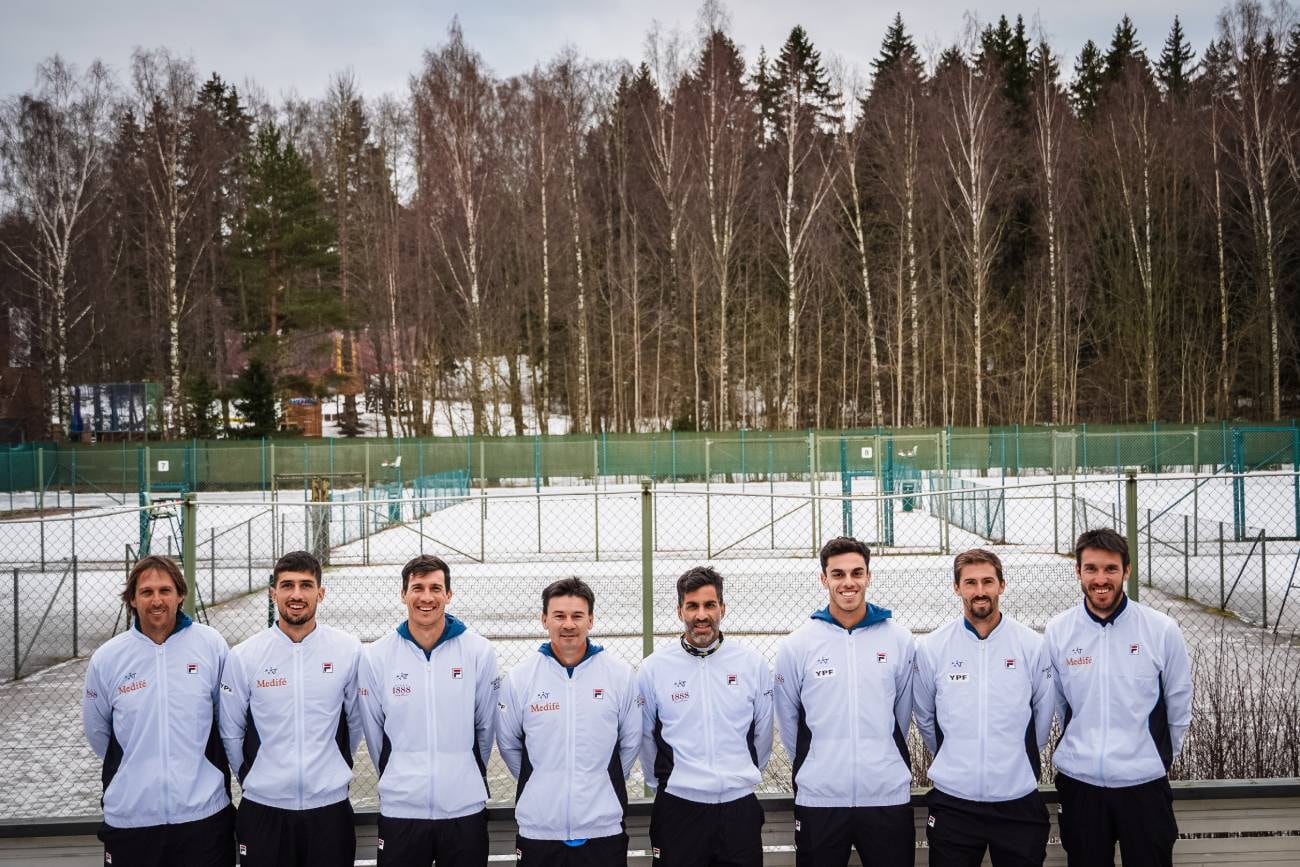 El equipo argentino de Copa Davis visita a Finlandia por las Qualifiers del torneo. (Prensa AAT)