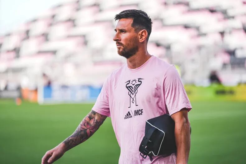 Messi en sus primeros entrenamientos con el Inter Miami. 