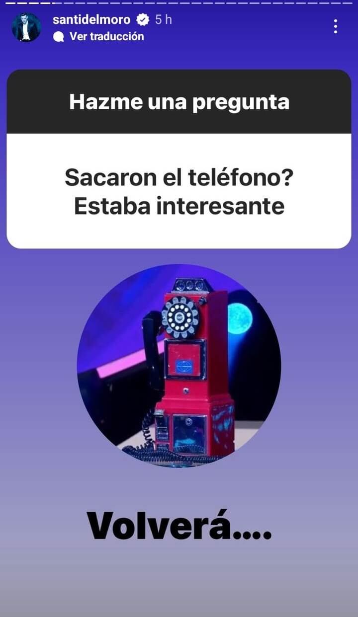 Santiago del Moro reveló que volverá el teléfono rojo