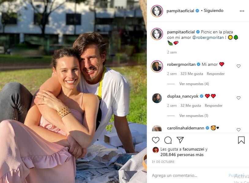 Redes sociales de Pampita Ardohain