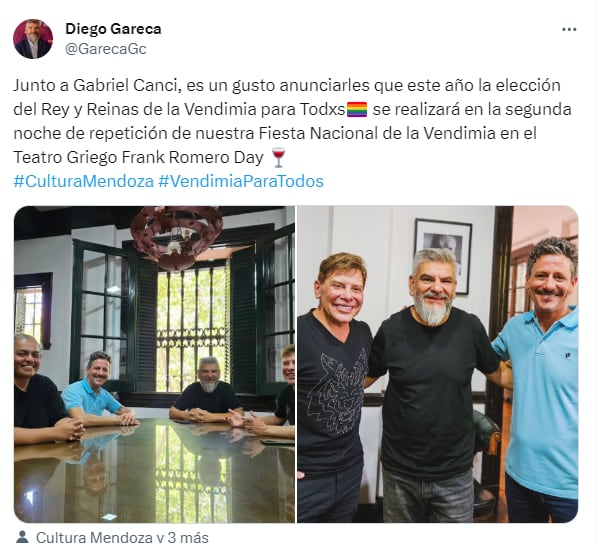 Diego Gareca hizo el anuncio junto a Gabriel Canci - X