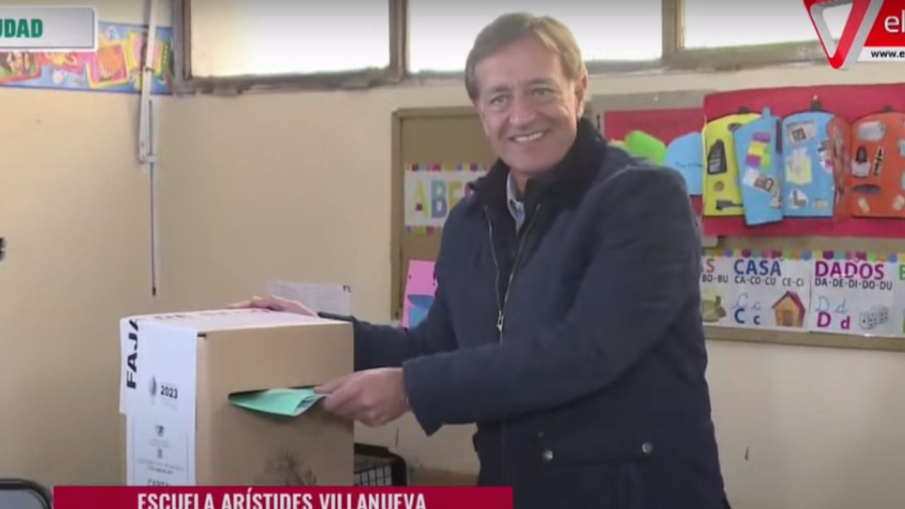 Rodolfo Suárez votó en las PASO 2023. Foto: Gentileza