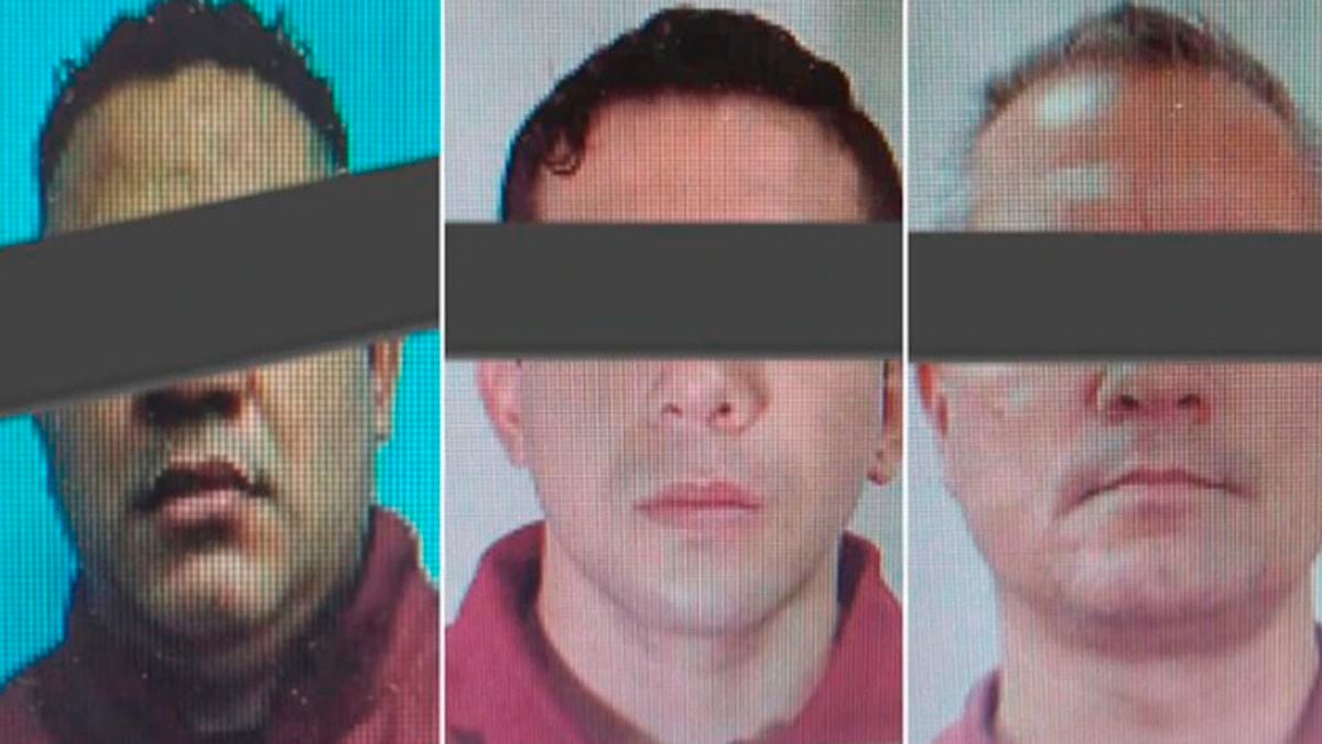 La foto de los tres policías acusados. / Gentileza