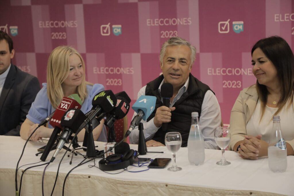 Alfredo Cornejo y Hebe Casado en San Rafael. Prensa UCR